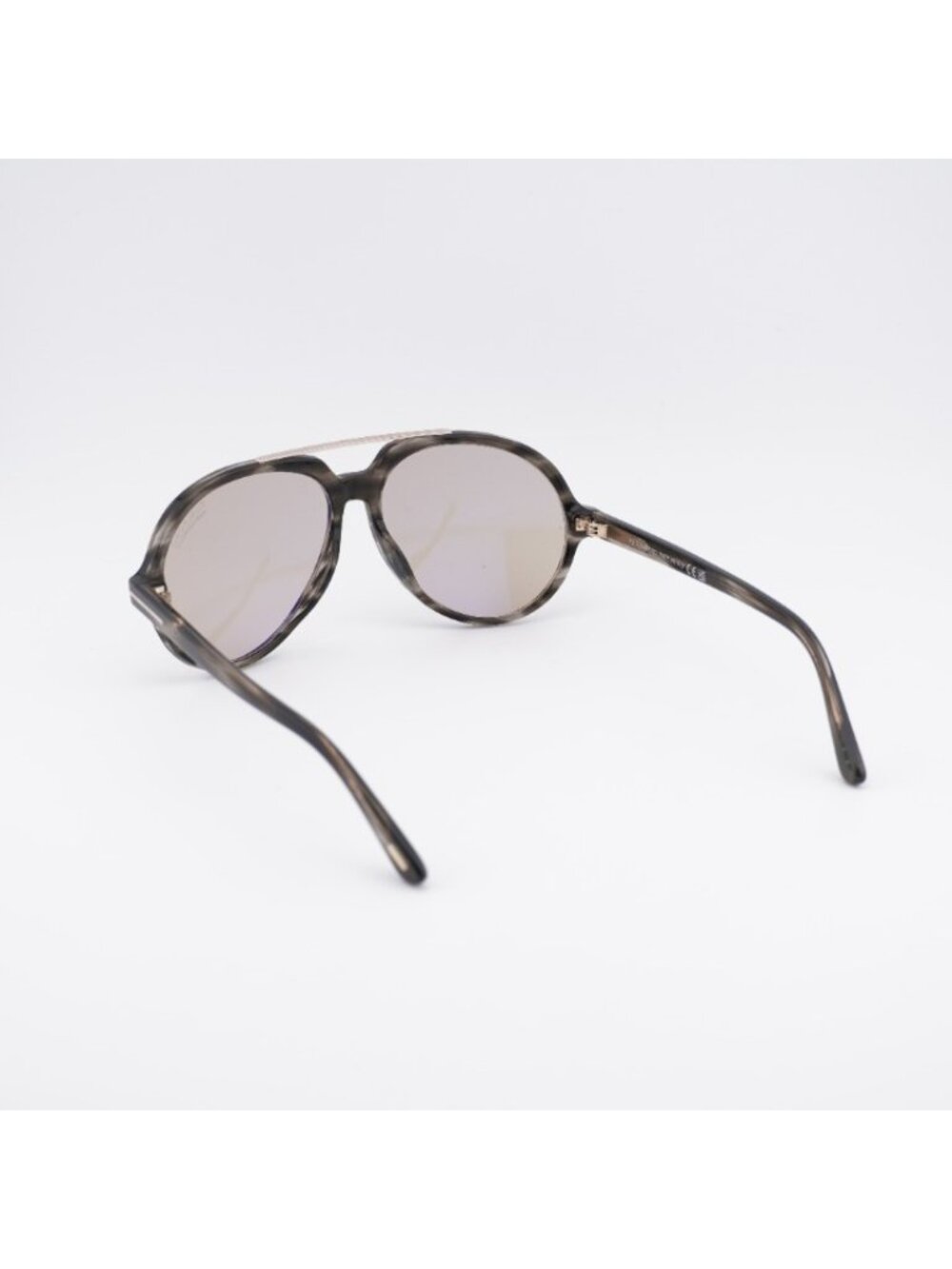 Tom Ford Aalto FT1210 56E Sunglasses Coloured Havana Aviator Frame, Brown Lenses - Picture 9 of 10